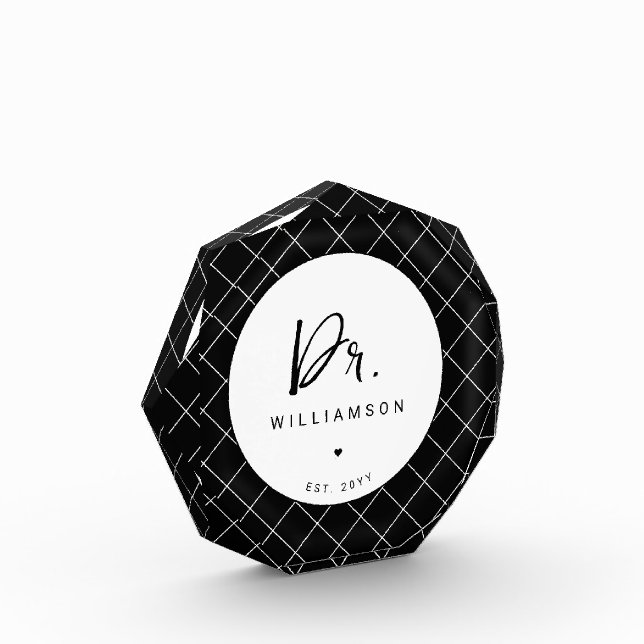 Personalisiert Name Dr. Minimalistisch Doctor Absc Fotoblock (Links)