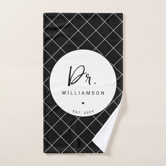 Personalisiert Name Dr. Minimalistisch Doctor Absc Handtuch (Handtuch)