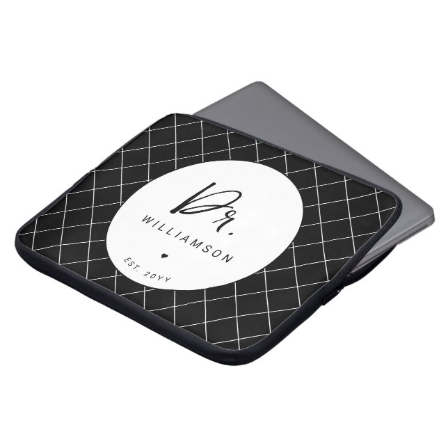 Personalisiert Name Dr. Minimalistisch Doctor Absc Laptopschutzhülle (Vorne Oben)