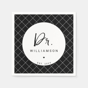 Personalisiert Name Dr. Minimalistisch Doctor Absc Serviette