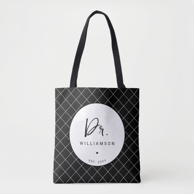 Personalisiert Name Dr. Minimalistisch Doctor Absc Tasche (Vorderseite)