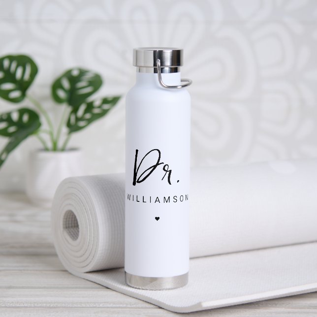 Personalisiert Name Dr. Minimalistisch Doctor Absc Trinkflasche (Yoga)