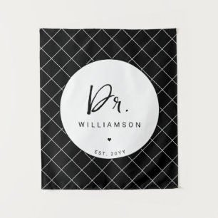 Personalisiert Name Dr. Minimalistisch Doctor Absc Wandteppich