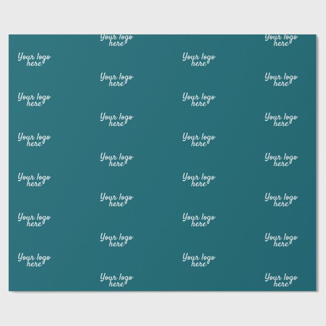 Personalisiert Name Einfach stylish Ihr Logo hier Geschenkpapier (Flach)