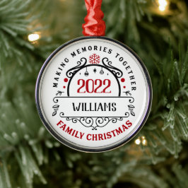 Personalisiert Name Familie Weihnachten Keepake Ornament Aus Metall