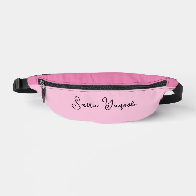 personalisiert Name farbig rosa lila Bauchtasche (Vorderseite)