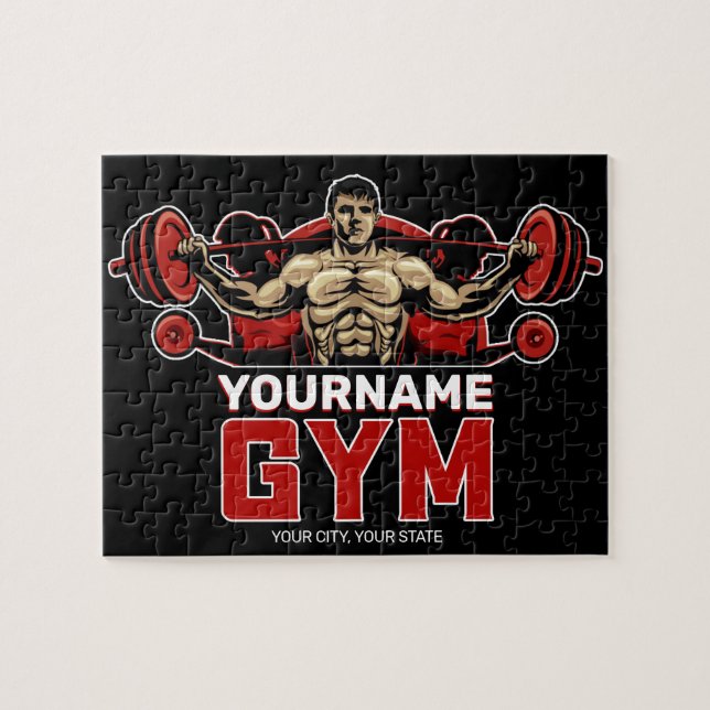 Personalisiert NAME Fitness Zuhause GYM Gewichtsab (Horizontal)