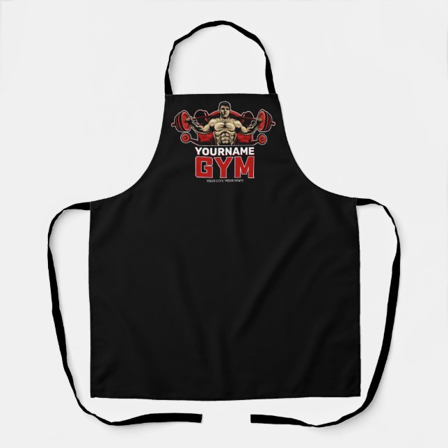 Personalisiert NAME Fitness Zuhause GYM Gewichtsab Schürze (Vorderseite)