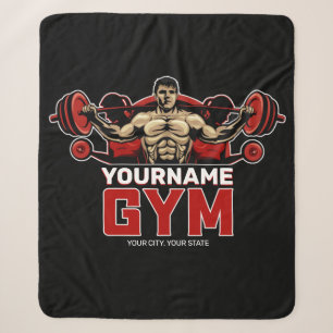 Personalisiert NAME Fitness Zuhause GYM Gewichtsab Sherpadecke