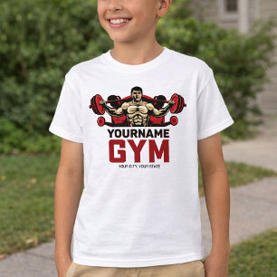 Personalisiert NAME Fitness Zuhause GYM Gewichtsab T-Shirt