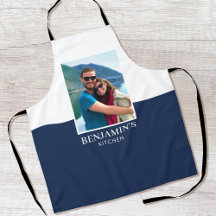 Personalisiert Name Foto Dark Blue Modern