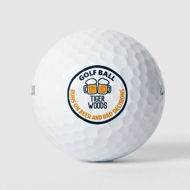 Personalisiert Name Geschenkbier | Funny Quot Golfball (Vorderseite)