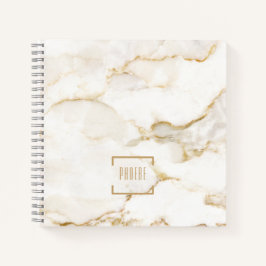 Personalisiert Name Gold Effect Marmorguestbook Notizbuch