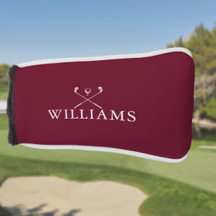 Personalisiert Name Golf Clubs Burgundy Red Golf Headcover