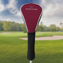 Personalisiert Name Golf Clubs Burgundy Red