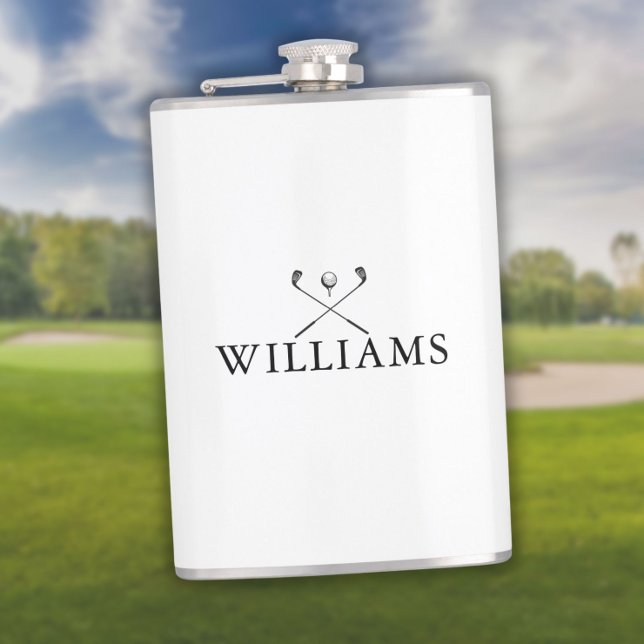 Personalisiert Name Golf Clubs Flachmann (Personalized Name Golf Clubs Flask)