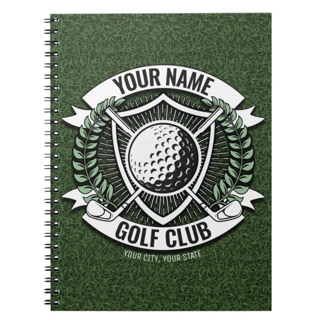 Personalisiert NAME Golfer Golfclub Turf Clubhaus Notizblock (Vorderseite)