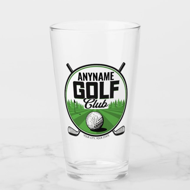 Personalisiert NAME Golfing Pro Golf Club Player Glas (Vorderseite)