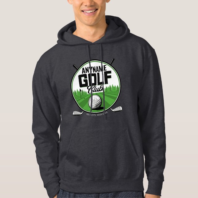 Personalisiert NAME Golfing Pro Golf Club Player Hoodie (Vorderseite)