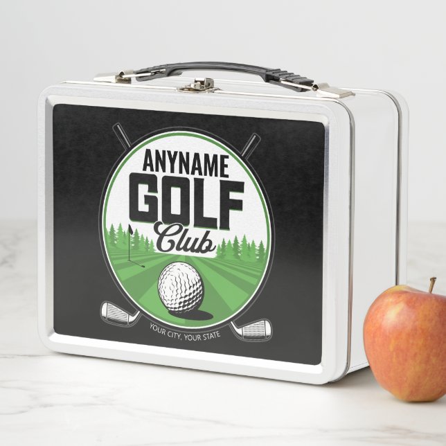 Personalisiert NAME Golfing Pro Golf Club Player Metall Brotdose (Beispiel)