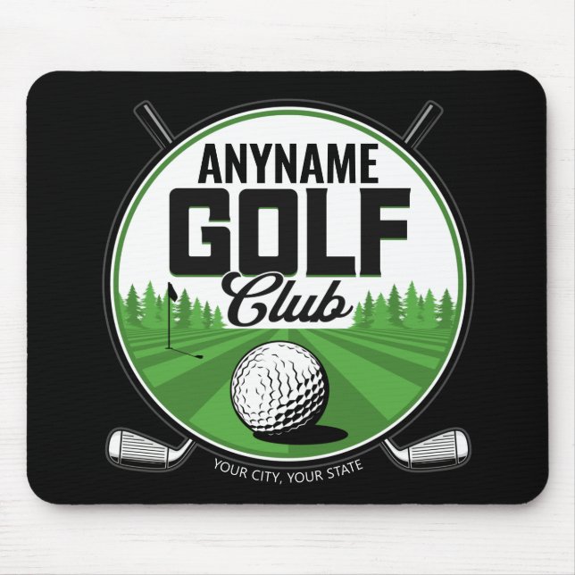 Personalisiert NAME Golfing Pro Golf Club Player Mousepad (Vorne)