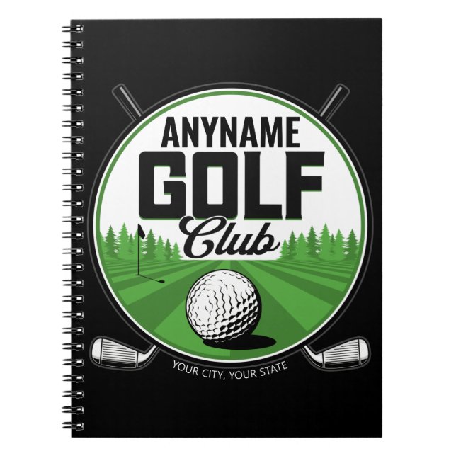 Personalisiert NAME Golfing Pro Golf Club Player Notizblock (Vorderseite)