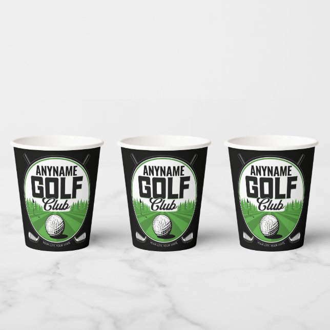 Personalisiert NAME Golfing Pro Golf Club Player Pappbecher (Multi)