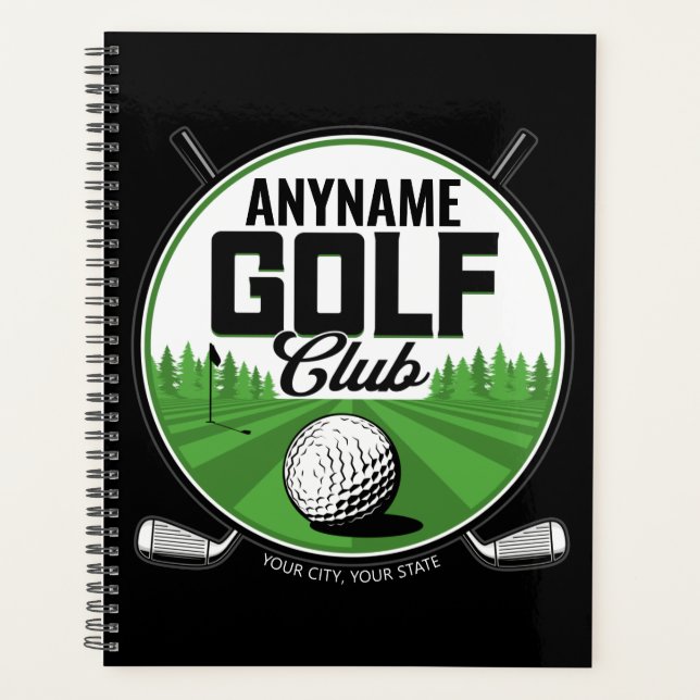 Personalisiert NAME Golfing Pro Golf Club Player Planer (Vorderseite)