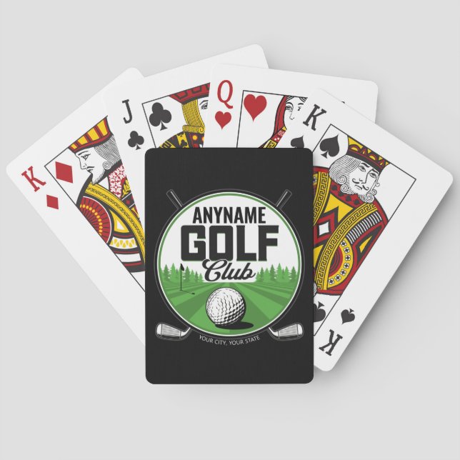 Personalisiert NAME Golfing Pro Golf Club Player Spielkarten (Rückseite)