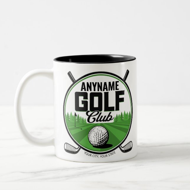 Personalisiert NAME Golfing Pro Golf Club Player Zweifarbige Tasse (Links)