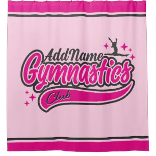 Personalisiert NAME Gymnast Split Leap Gymnastik Duschvorhang