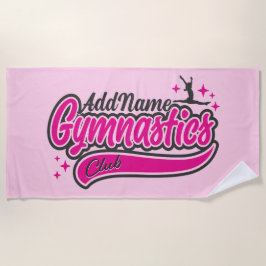 Personalisiert NAME Gymnast Split Leap Gymnastik Strandtuch