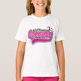 Personalisiert NAME Gymnast Split Leap Gymnastik T-Shirt