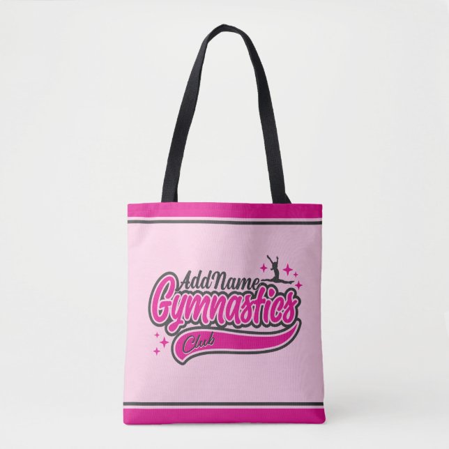Personalisiert NAME Gymnast Split Leap Gymnastik Tasche (Vorderseite)