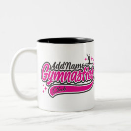 Personalisiert NAME Gymnast Split Leap Gymnastik Zweifarbige Tasse