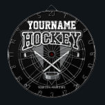 Personalisiert NAME Hockey Player Stick Puck Team Dartscheibe<br><div class="desc">Personalisiert NAME Hockey Player Stick Puck Team Design - Passen Sie Ihren Namen oder Ihren eigenen Text an!</div>