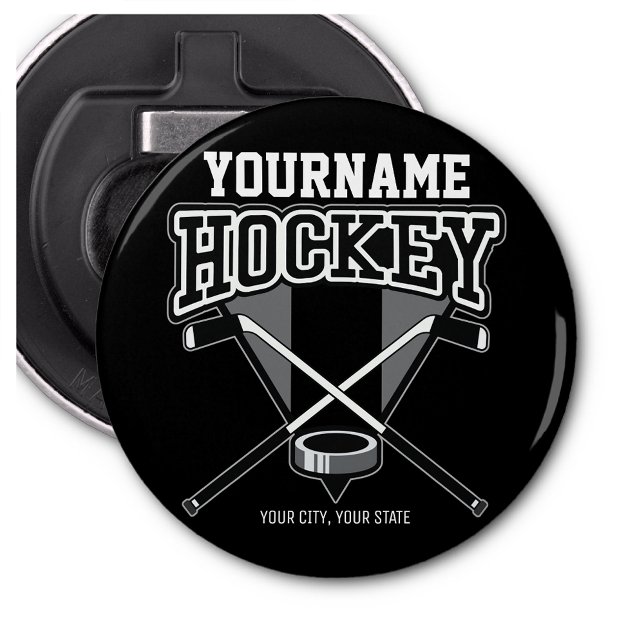 Personalisiert NAME Hockey Player Stick Puck Team Flaschenöffner (Von Creator hochgeladen)