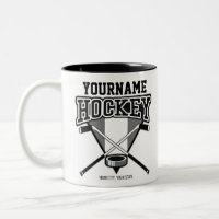 Personalisiert NAME Hockey Player Stick Puck Team
