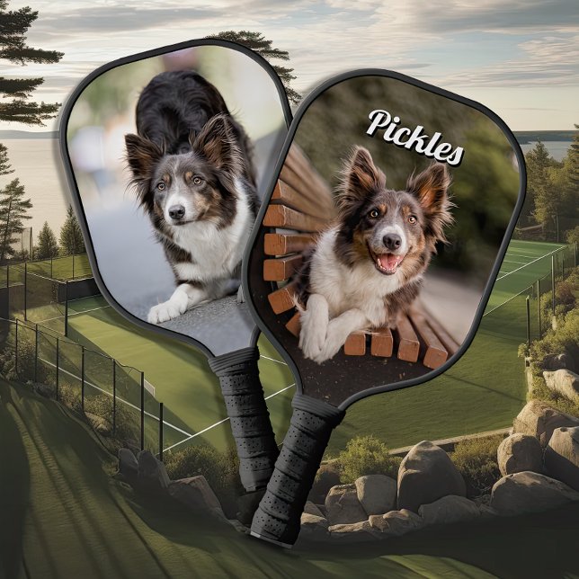 Personalisiert Name Ihr Hund Foto Pickleball Schläger (Von Creator hochgeladen)