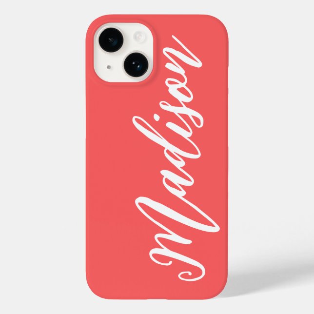 Personalisiert Name Individuelle Name Coral Geburt Case-Mate iPhone 14 Hülle (Rückseite)