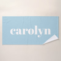 Personalisiert Name Light Blue Retro Typografie