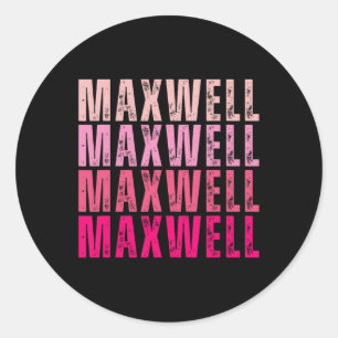 Personalisiert Name Maxwell I Liebe Maxwell Vintag Runder Aufkleber