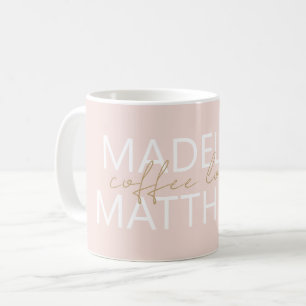 Personalisiert Name Mit Monogramm Moderner Kaffee Kaffeetasse