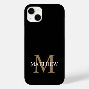 Personalisiert Name Monogram Black Case-Mate iPhone 14 Plus Hülle