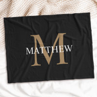 Personalisiert Name Monogram Black