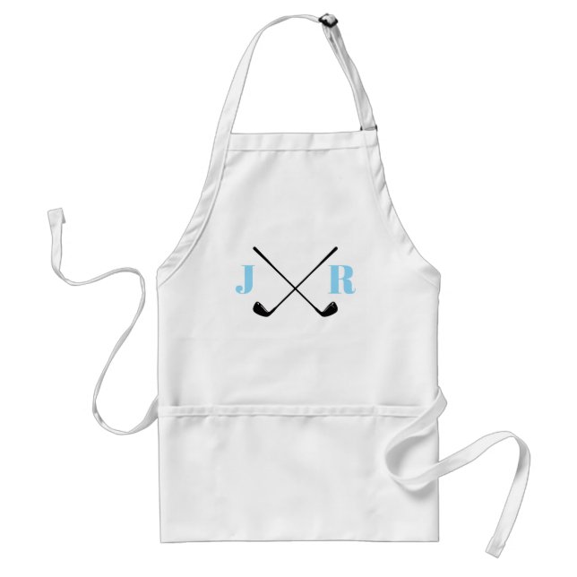 Personalisiert Name Monogram Golf Clubs Schürze (Vorne)