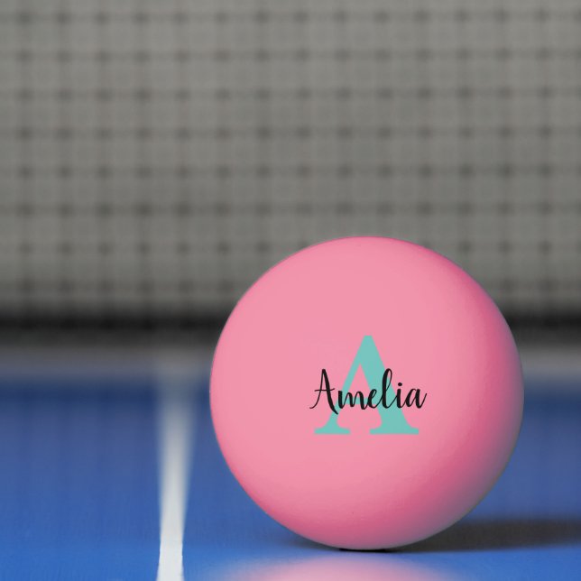 Personalisiert Name Monogram Pong Ball Tischtennisball (Netto)