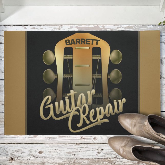 Personalisiert NAME Music Gitarre Repair Musiker Fußmatte (Von Creator hochgeladen)