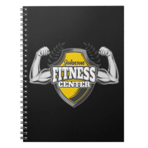 Personalisiert NAME Muskel-Fitness-Trainingsgerät Notizblock
