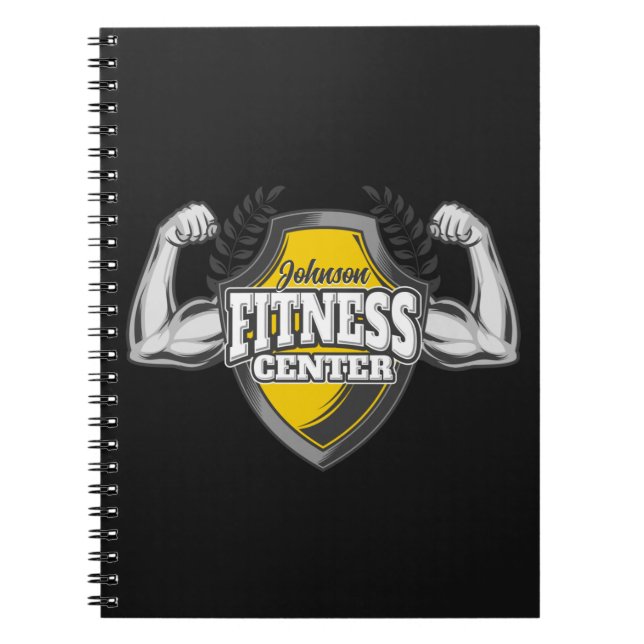 Personalisiert NAME Muskel-Fitness-Trainingsgerät Notizblock (Vorderseite)
